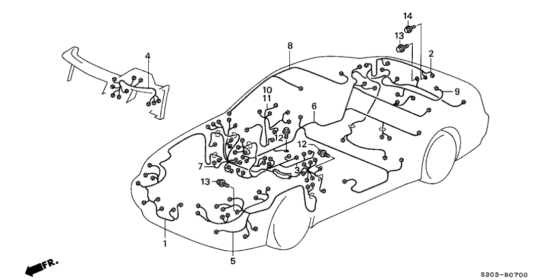 Honda 32751-S30-A00 Wire Harness, Driver Door