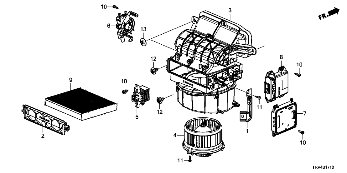 Honda 79310-TRV-A41 Motor, With Fan