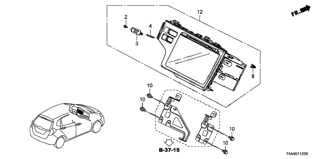 Honda 39100-T5R-A62RM Audio Unit, Display