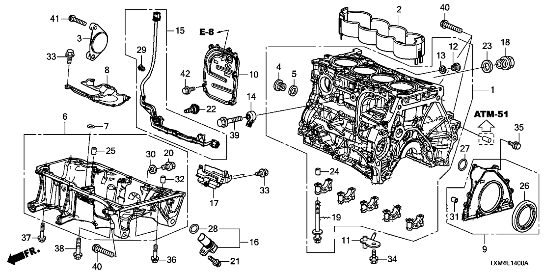 Honda 11000-5WJ-810 Block Assy., Cylinder