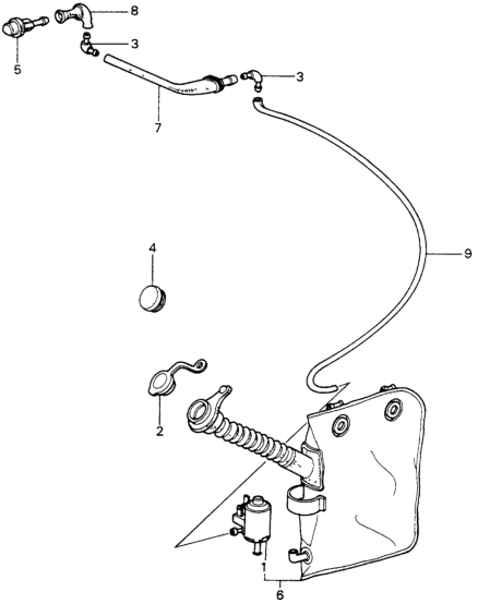 Honda 38566-SA0-900 Plug, Washer Hole