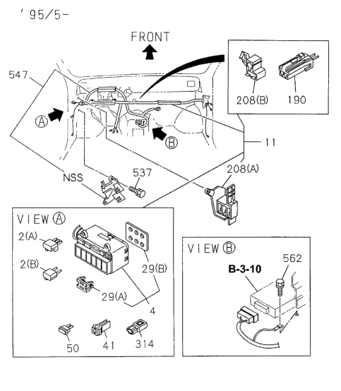 Honda 8-97095-433-2 Wire Harness, Body