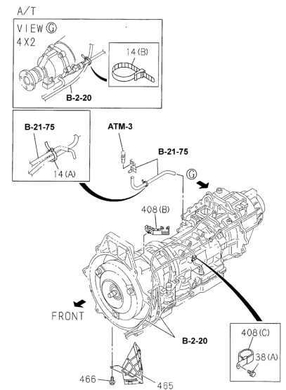 8-97180-221-0 Honda Clip, Transmission Harness