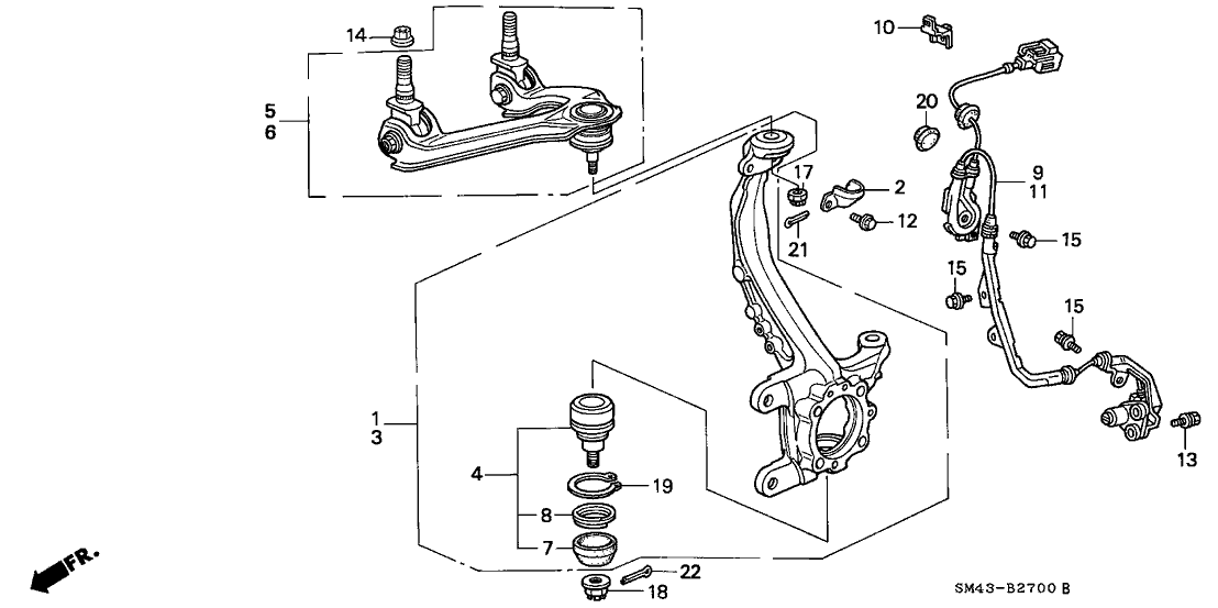 Honda 57452-SM4-950 Bracket, Connector (R)