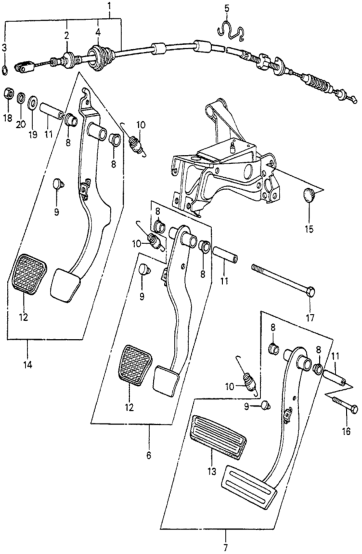 Honda 46500-SA5-672 Pedal Assy., Brake