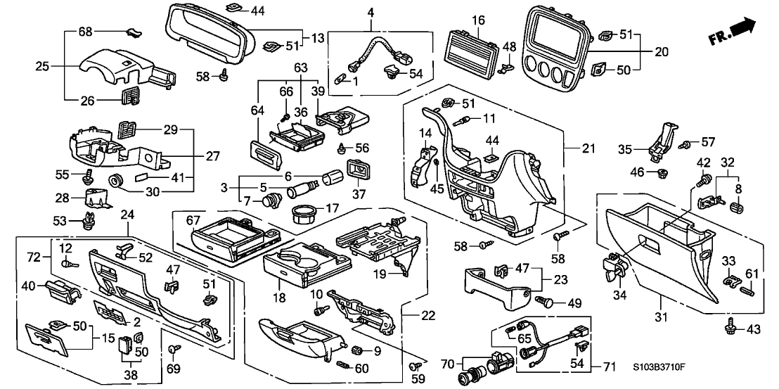 Honda 77300-S10-A01ZB Cover Assy., Instrument (Lower) *NH264L* (CLASSY GRAY)