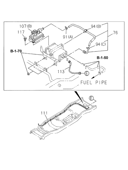 Honda 8-94422-733-0 Clip, Hose B