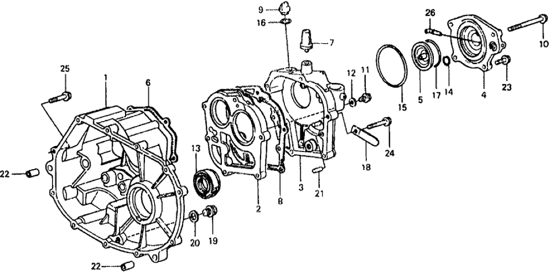 Honda 21200-634-305 Housing, Transmission