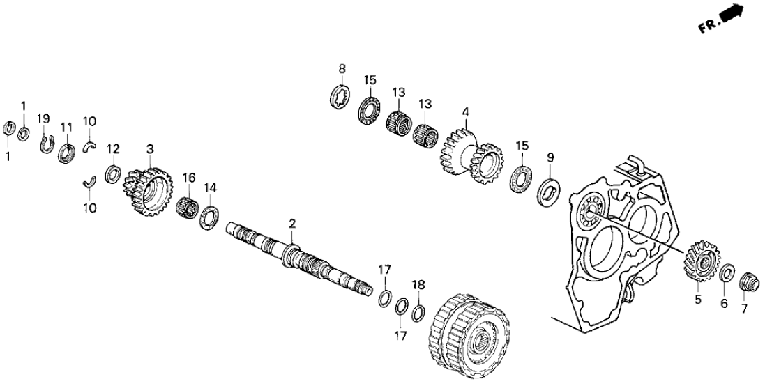 Honda 23431-P19-000 Gear, Secondary Shaft Second