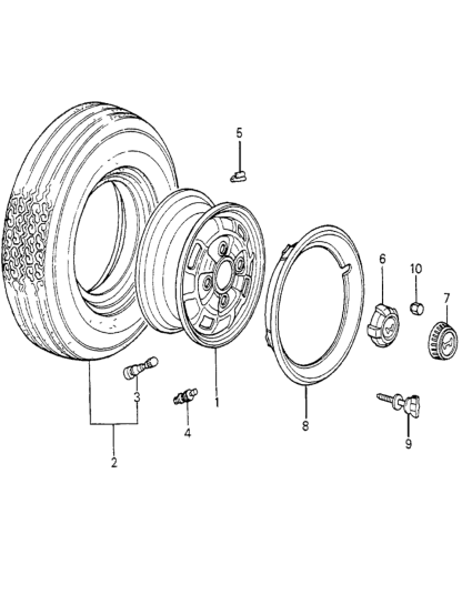 Honda 42751-689-679 Tire Assy. (165Sr13) (Michelin)