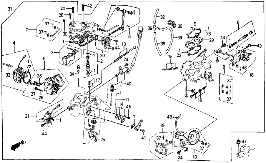 Honda 16014-PE1-721 Cap Set, Choke