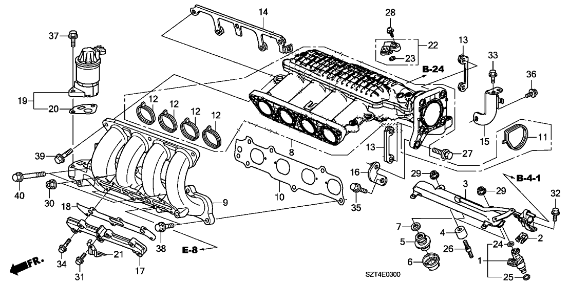 Honda 17117-RB0-000 Plate, In. Manifold Flange