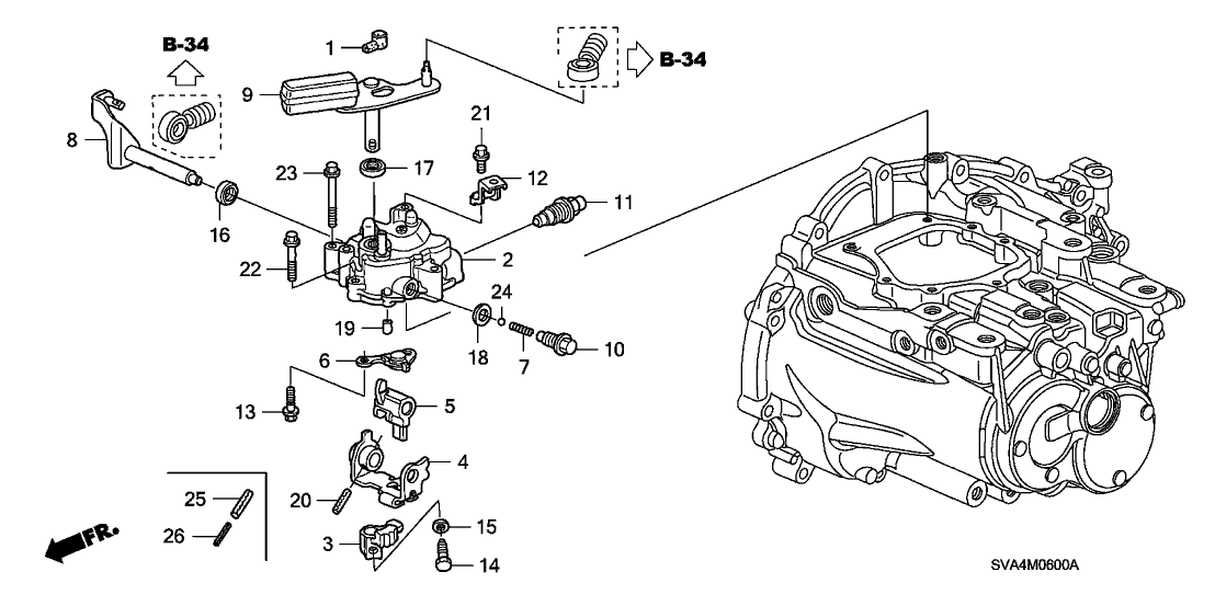 Honda 32746-RNA-A00 Stay F, Engine Harness