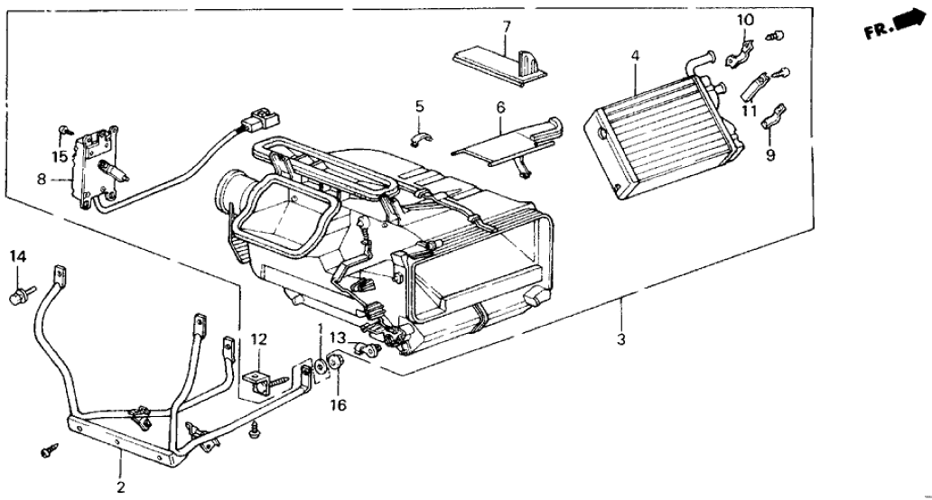 Honda 79100-SE0-A07 Heater Unit Assy.