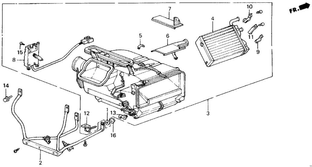 Honda 79100-SE0-G05 Heater Unit Assy.