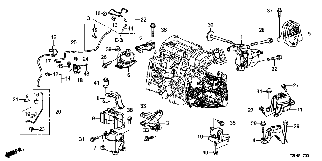 Honda 50934-T2F-A01 Stay, Electronic Control Mountsolenoid (A)