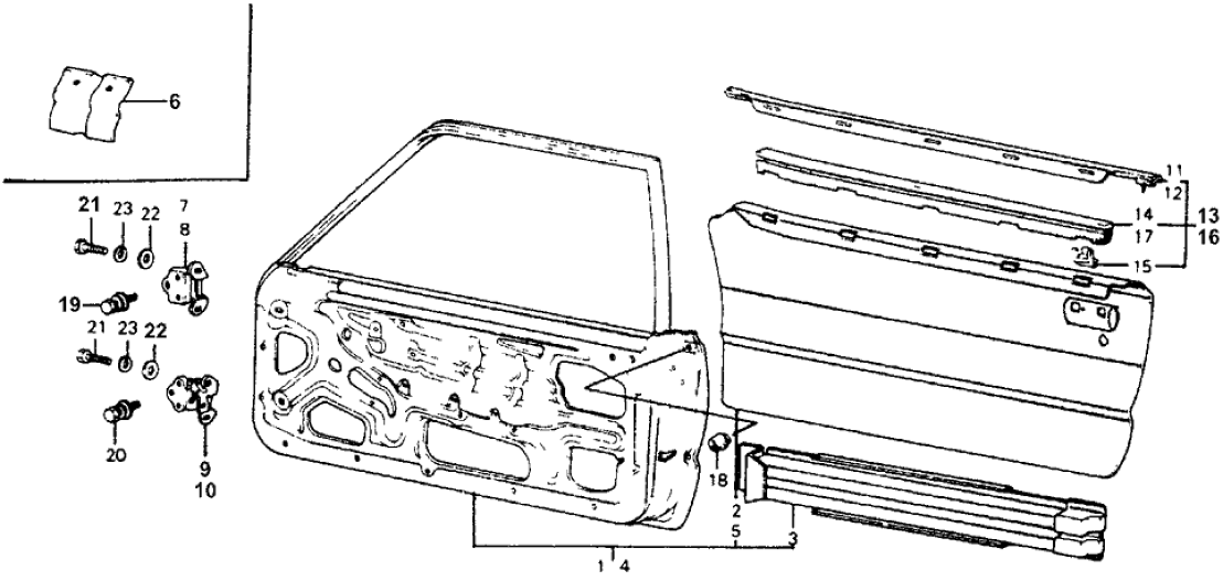 Honda 75128-671-671ZZ Beam, Door Skin