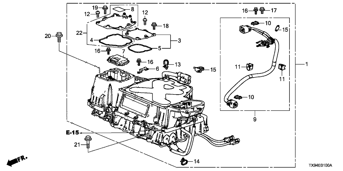Honda 1B620-RDC-A00 Cover Set. Motor Powertrain Control Module