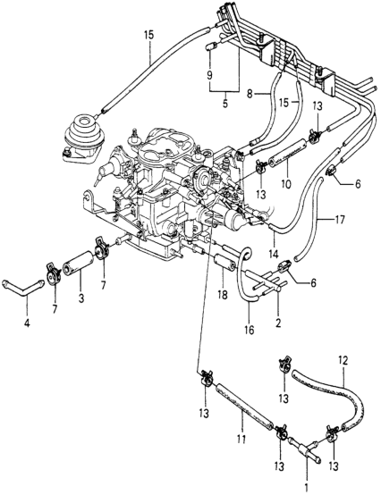 Honda 17321-PA6-670 Joint, Five-Way