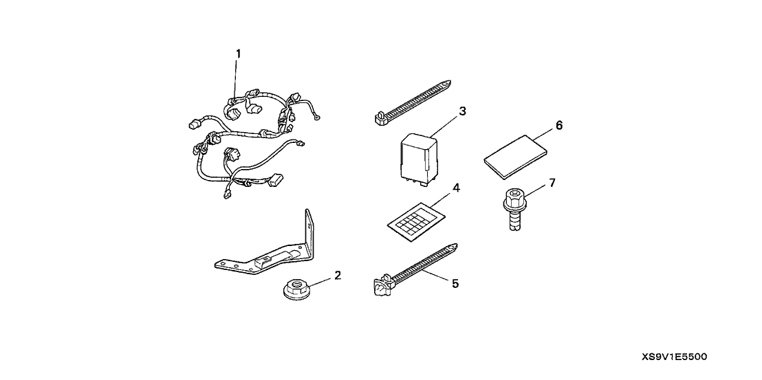 Honda 08E55-S9V-10030 Wire Harness, Security