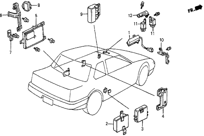 Honda 39795-SF0-671 Bracket, Headlight Motor Relay