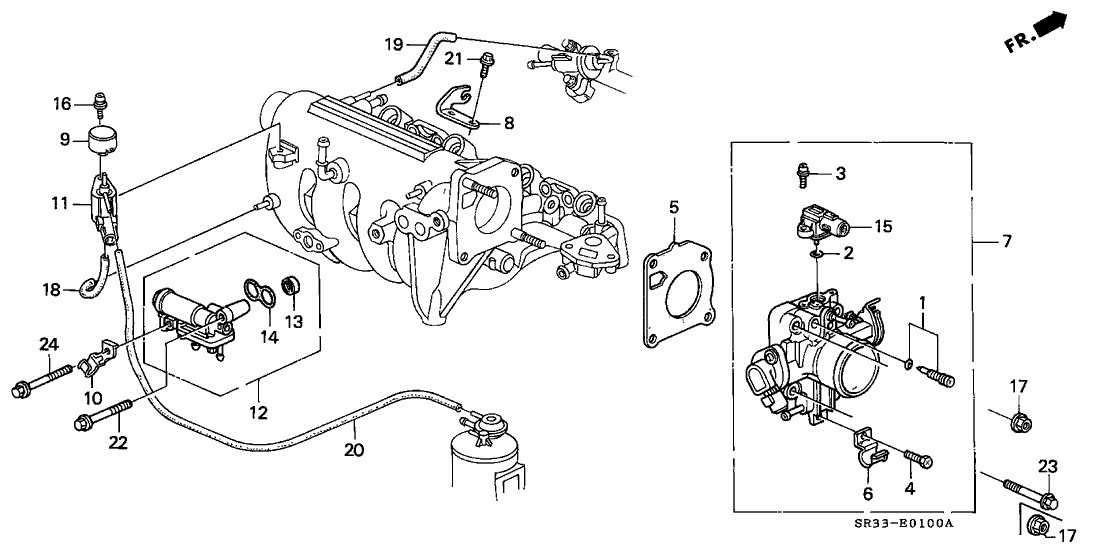 Honda 16411-P05-A00 Stay, Throttle Wire