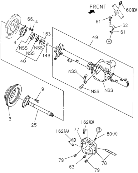 Honda 8-97134-274-0 Case, RR. Axle