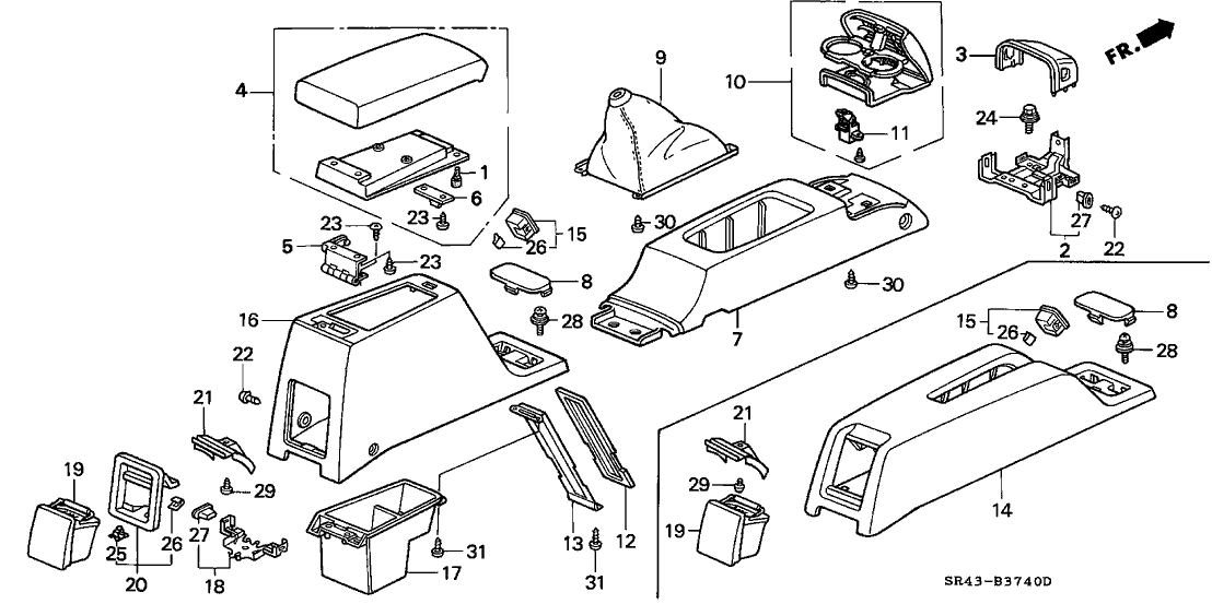 Honda 77180-SR0-A00 Bracket, Instrument Center (Lower)