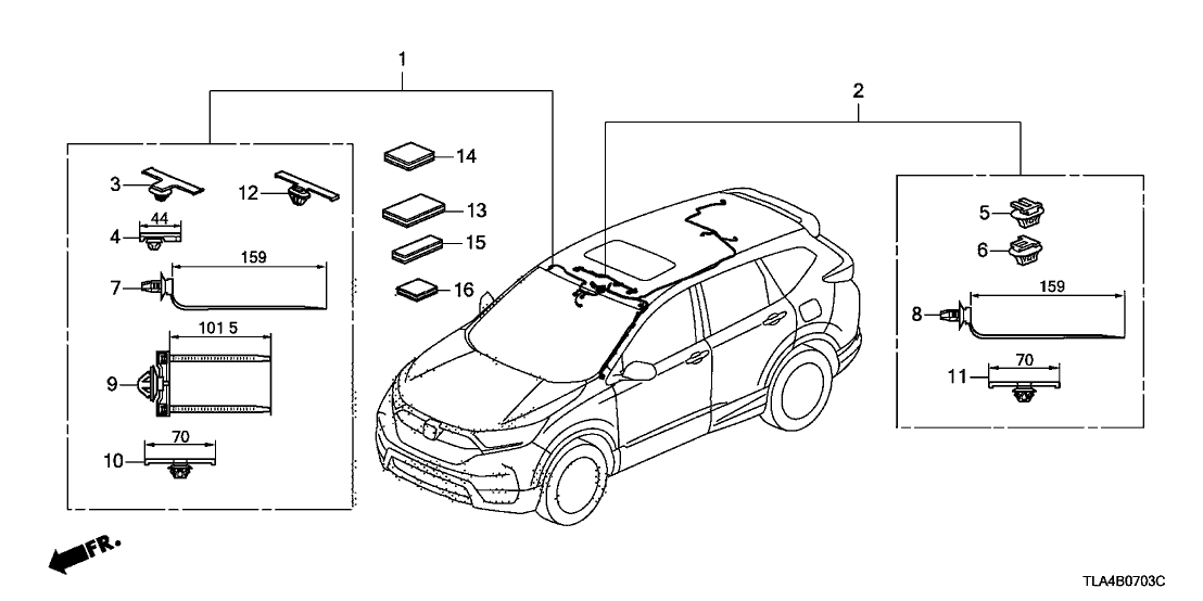 Honda 32155-TLA-A40 Wire Harness, Interior