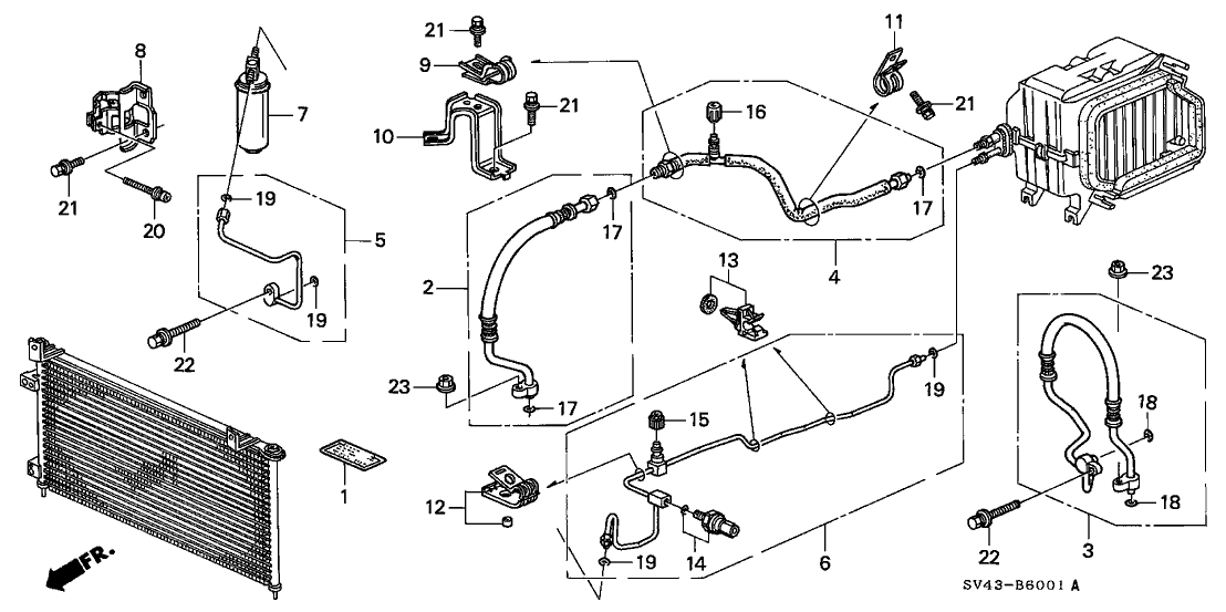 Honda 80050-SV7-H00 Label, Air Conditioner Caution