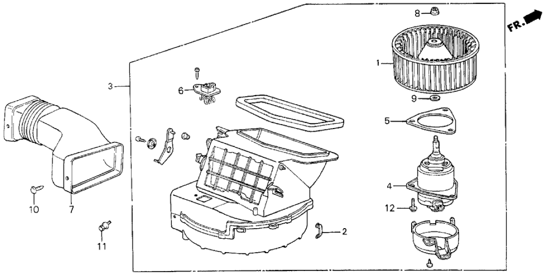 Honda 39410-SB3-676 Blower Assembly