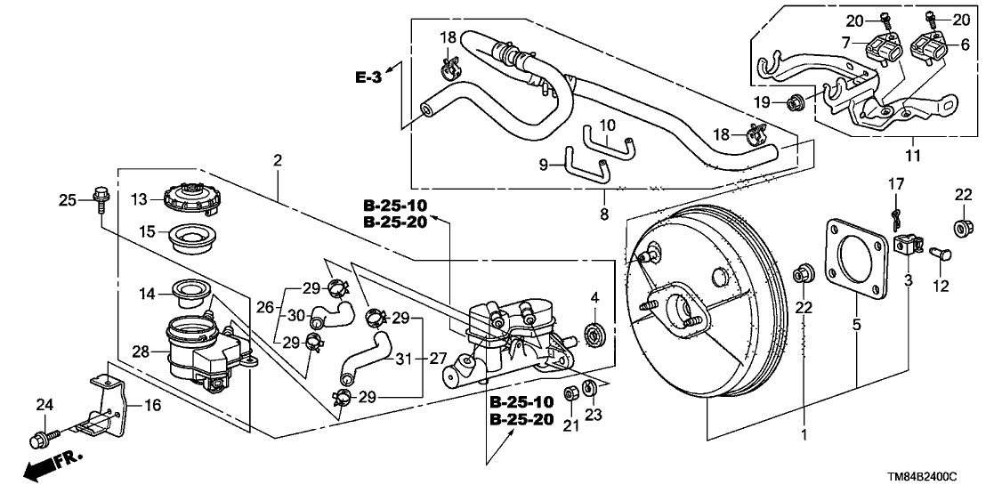 Honda 46403-TM8-A10 Tube B, Map Sensor