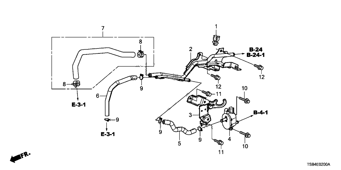 Honda 17400-RX0-A00 Pipe Comp,Install