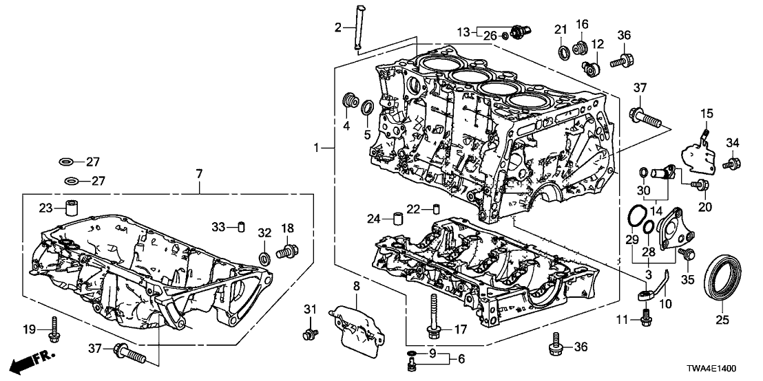 Honda 15290-6C1-A01 Bolt, Oil Jet