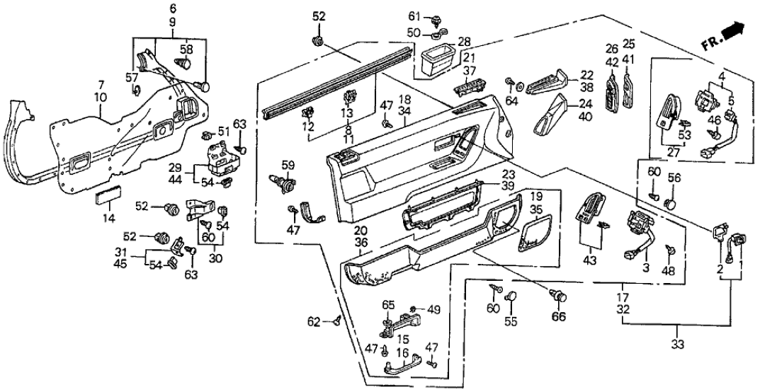 Honda 83500-SF1-A70ZD Lining, R. FR. Door *Y28L* (CAMEL)