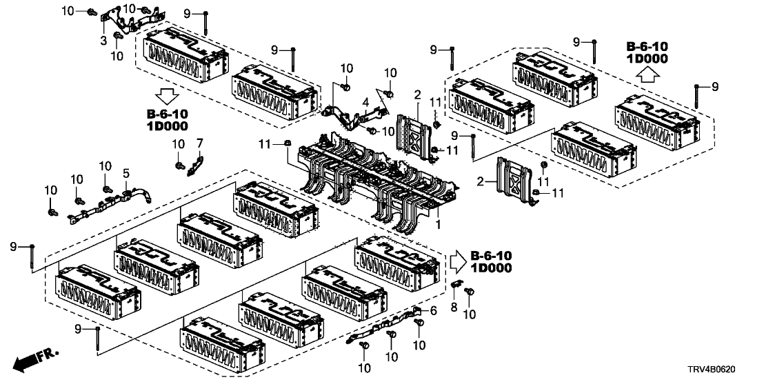 Honda 1D537-5WP-A00 Stay R, Battery Side