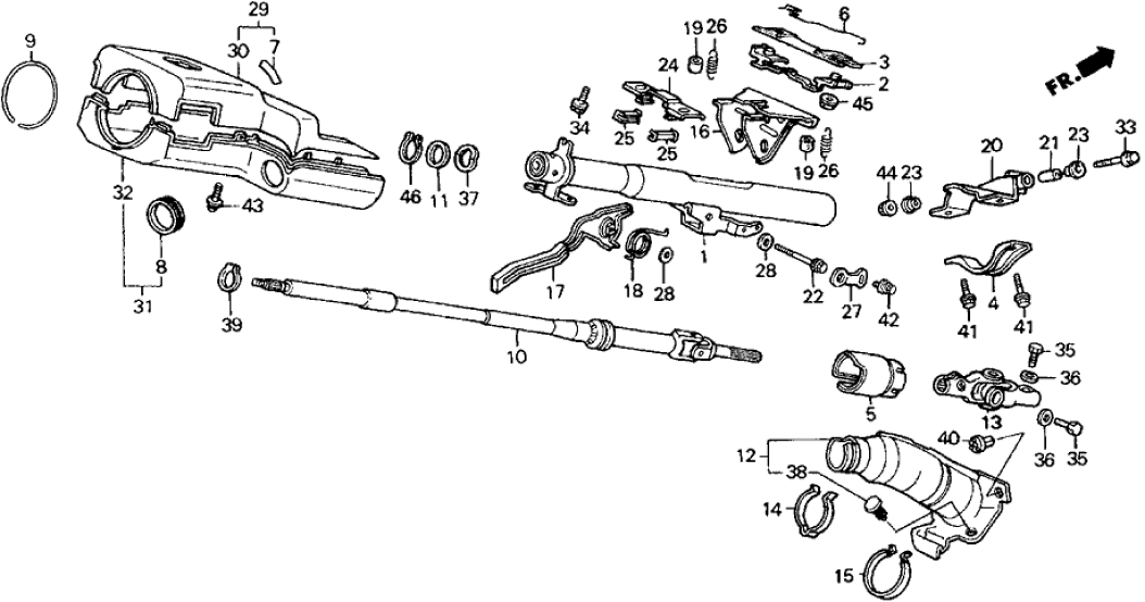 Honda 53360-SH5-010 Lever, Tilt