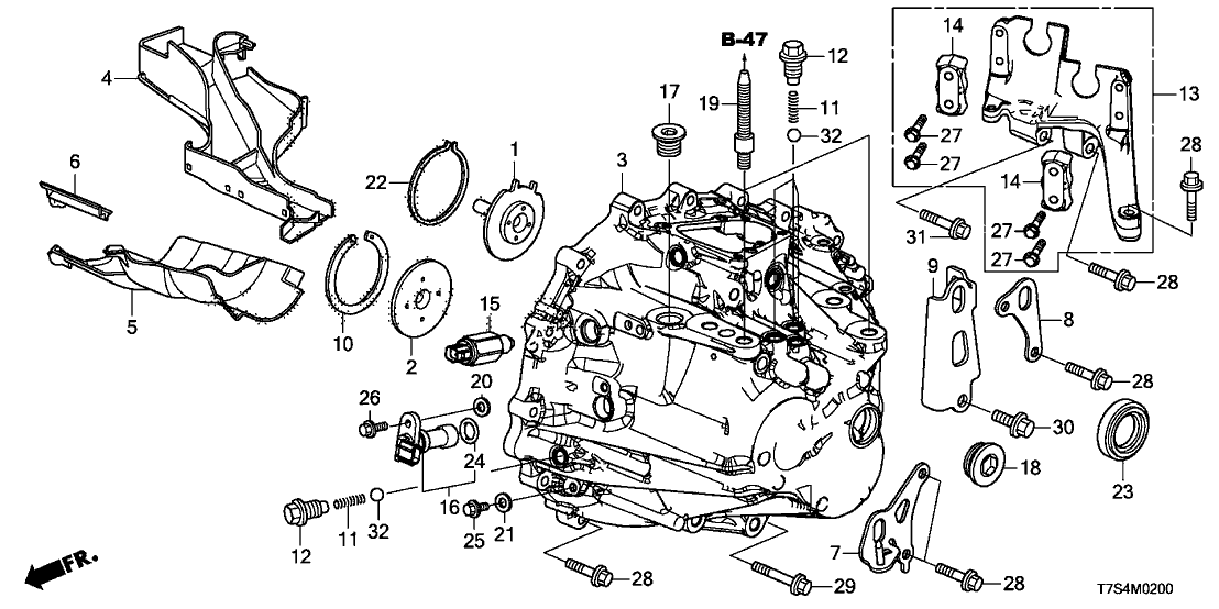 Honda 21200-R66-000 Case, Transmission