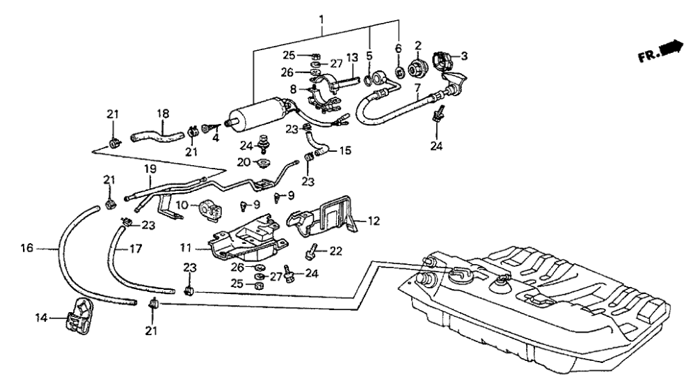 Honda 17702-SF0-930 Hose, Fuel Pipe Return