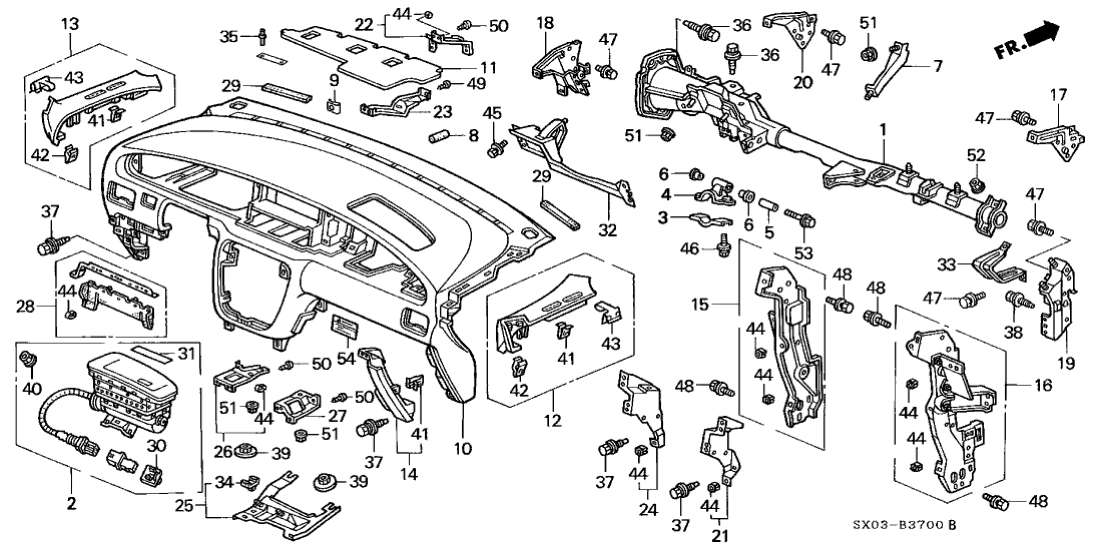 Honda 77105-SX0-A00ZA Garnish Assy., L. Instrument Side (Upper) *G37L* (DARK JADE GREEN)