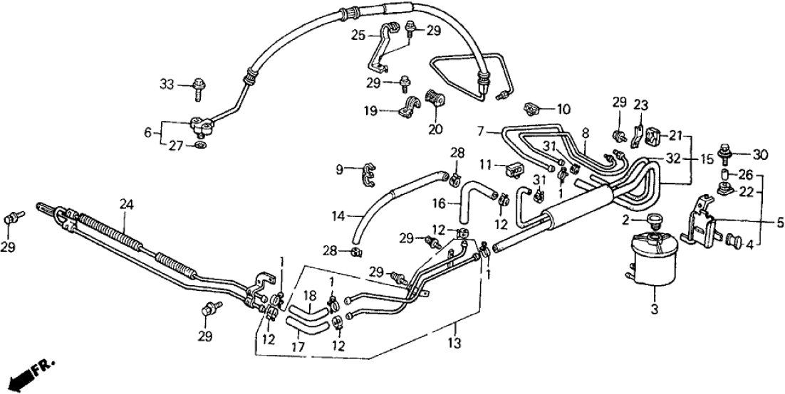 Honda 53750-SH3-951 Stay, Return Hose