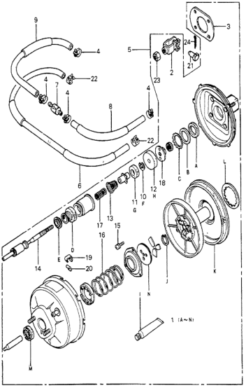 Honda 46400-692-013 Power Assembly, Master