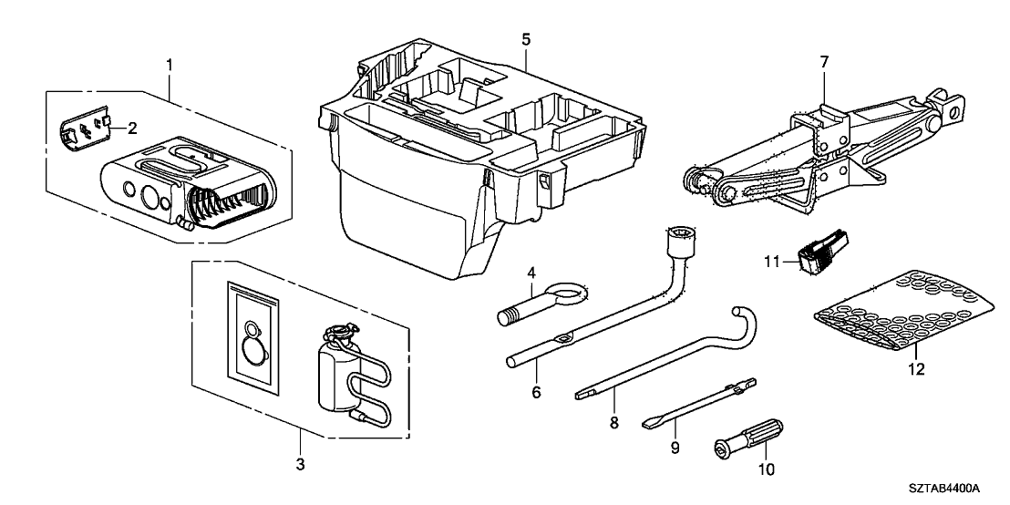 Honda 42774-SZT-A51 Repair Kit, Tire Puncture (TS)