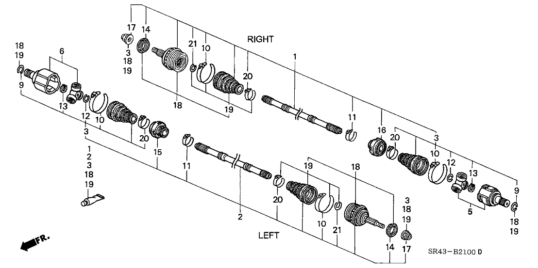 Honda 06444-SR1-505RM D/S Assembly, L Reman