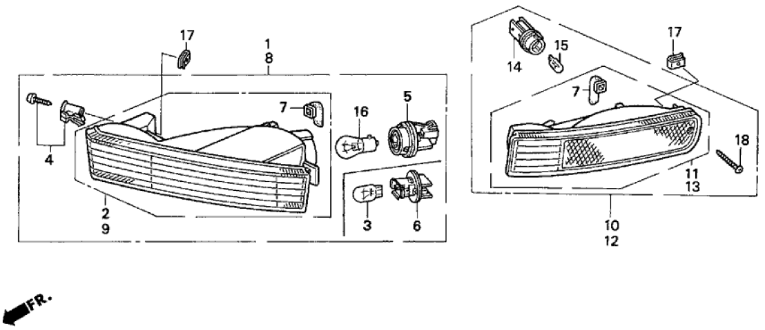 Honda 33851-SS0-A01 Lamp, Driver Side