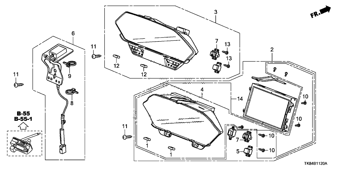 39810-TK8-A01RM Honda Display Assy, Navigation