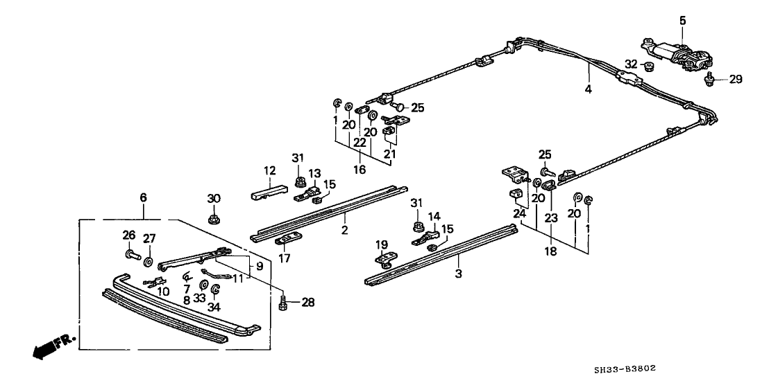 Honda 70534-SH3-003 Cover, Deflector Arm