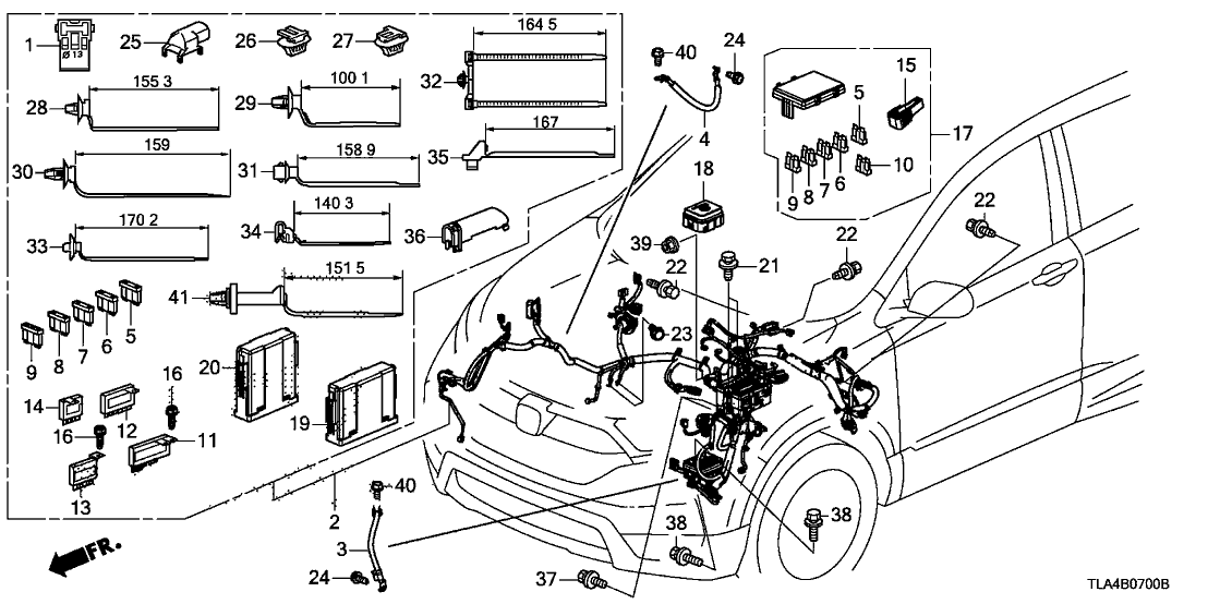 Honda 32200-TLC-A00 Wire Harness, Engine Room