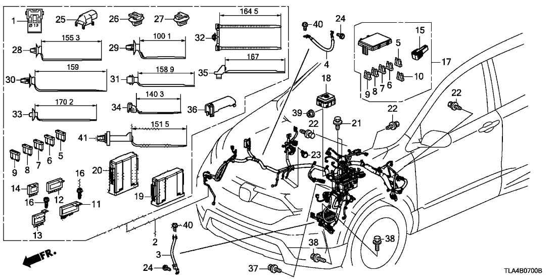 Honda 32200-TLB-A70 HARN, ENGINE ROOM