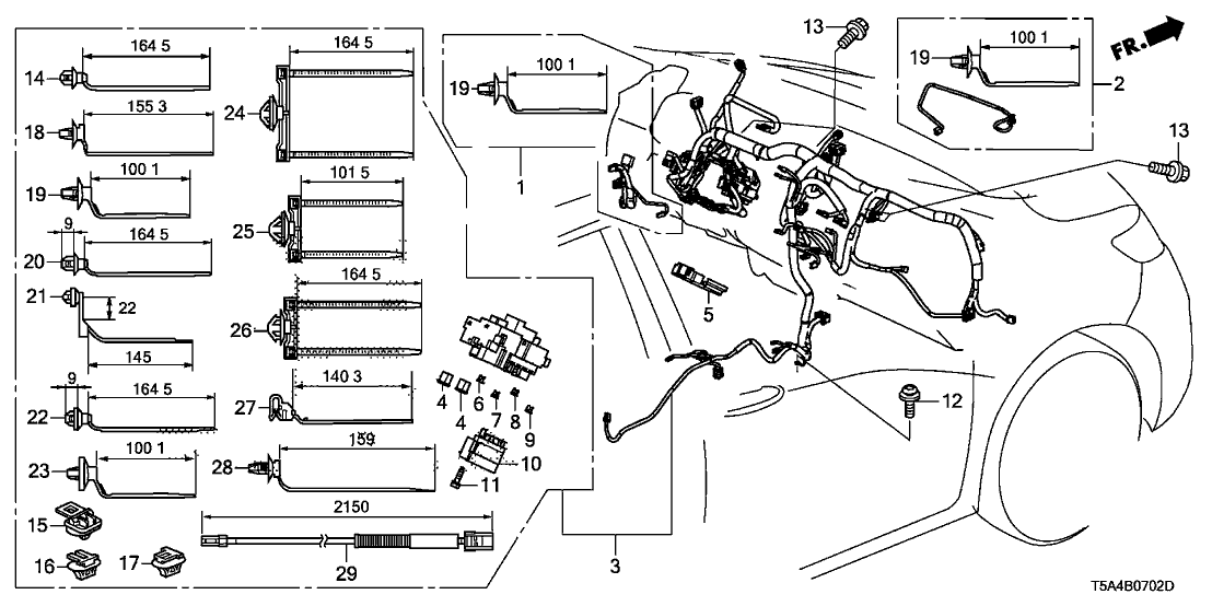 Honda 32117-T5R-A60 Wire Harn Inst